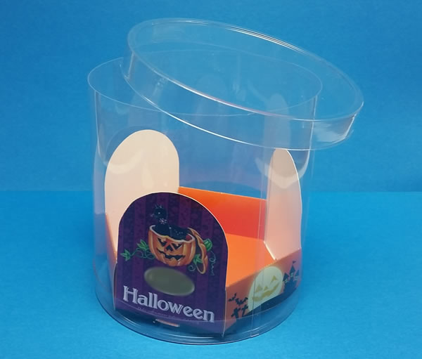 ハロウィン菓子透明筒